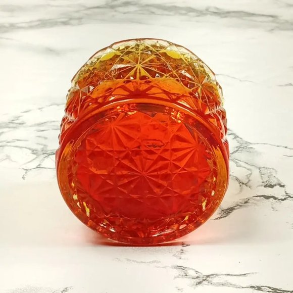 Degenhart Glass Daisy Button Trinket Paperweight Open Salt Vtg - Picture 4 of 8